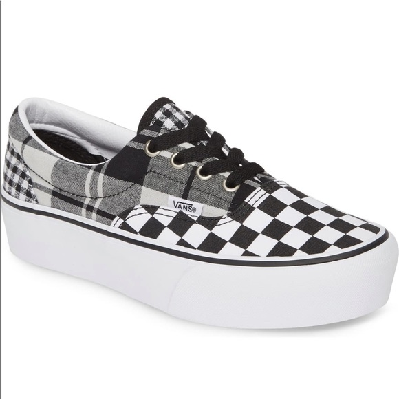 plaid checkerboard old skool platform